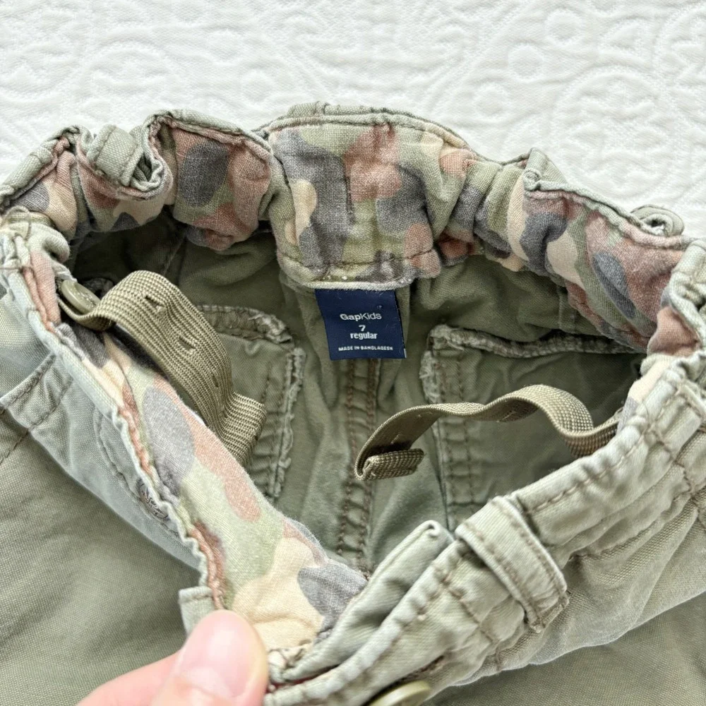 Gap‎ Kids Boys' Aviator Cargo Pants, Green Sz 7
